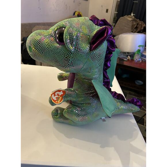 TY Beanie Boos - CINDER the Dragon (LARGE Size - 17 inch) - MWMTs Boo Toy - Picture 3 of 5